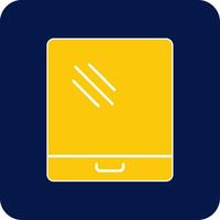 Tablet Glyph Square Two Color Icon vector