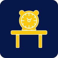 Table Watch Glyph Square Two Color Icon vector
