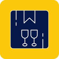 Fragile Glyph Square Two Color Icon vector