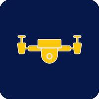 Drone Glyph Square Two Color Icon vector