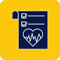 Health Graph Glyph Square Two Color Icon vector