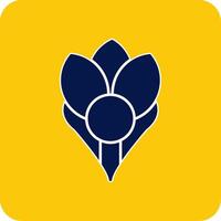 Crocus Glyph Square Two Color Icon vector