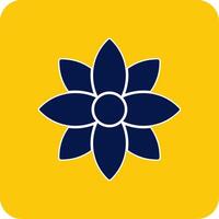 Dandelion Glyph Square Two Color Icon vector