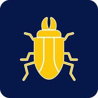 Beetle Glyph Square Two Color Icon vector