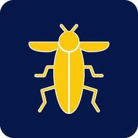Insect Glyph Square Two Color Icon vector