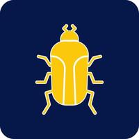 Insect Glyph Square Two Color Icon vector