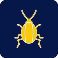 Cockroach Glyph Square Two Color Icon vector