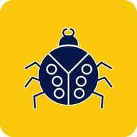 Beetle Glyph Square Two Color Icon vector