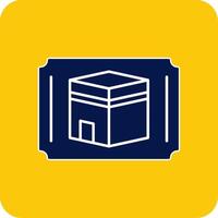 Decoration Glyph Square Two Color Icon vector