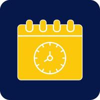 Time And Date Glyph Square Two Color Icon vector