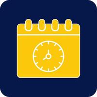 Time And Date Glyph Square Two Color Icon vector