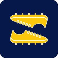 Soccer Boots Glyph Square Two Color Icon vector