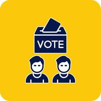 Voters Glyph Square Two Color Icon vector