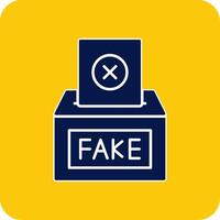 Fake Glyph Square Two Color Icon vector