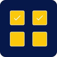 Check Box Glyph Square Two Color Icon vector
