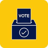 Vote Glyph Square Two Color Icon vector