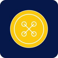 Cloth Button Glyph Square Two Color Icon vector