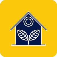 Greenhouse Glyph Square Two Color Icon vector