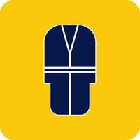Bath Robe Glyph Square Two Color Icon vector