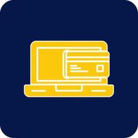 Credit Card Payment Glyph Square Two Color Icon vector