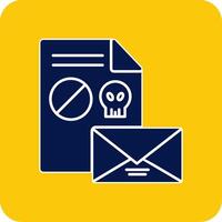 Spam Glyph Square Two Color Icon vector