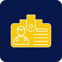 Id Card Glyph Square Two Color Icon vector
