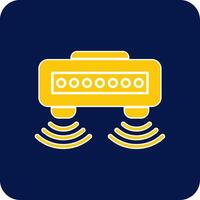 Motion Sensor Glyph Square Two Color Icon vector