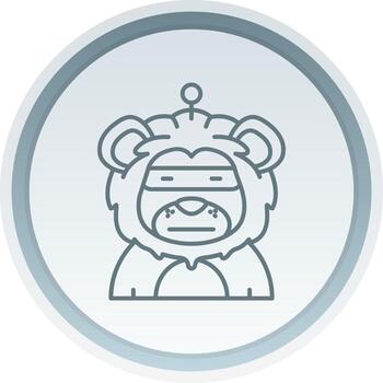 Robot Linear Button Icon vector