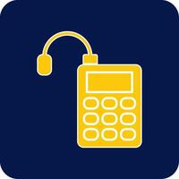 Microphone Glyph Square Two Color Icon vector