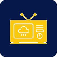 Weather News Glyph Square Two Color Icon vector