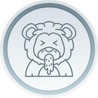 Vomit Linear Button Icon vector