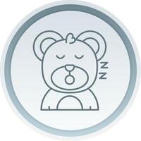 Sleep Linear Button Icon vector