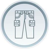 Cargo pants Linear Button Icon vector