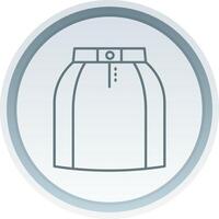 Mini skirt Linear Button Icon vector