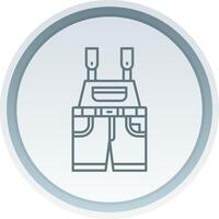 Overalls Linear Button Icon vector