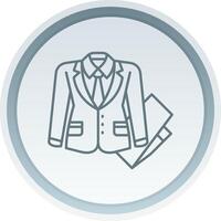 negocio traje lineal botón icono vector