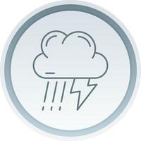 Thunder strom Linear Button Icon vector