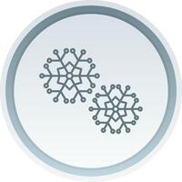 Snowflakes Linear Button Icon vector