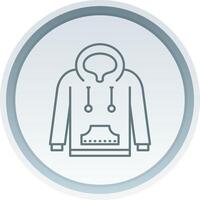 Hoodie Linear Button Icon vector