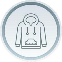 Hoodie Linear Button Icon vector