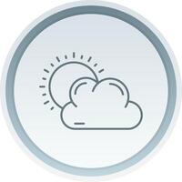 Weather Linear Button Icon vector