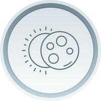 Eclipse Linear Button Icon vector