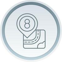Eight Linear Button Icon vector