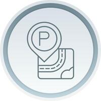 Parking Linear Button Icon vector