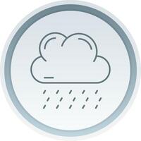 Rainy Linear Button Icon vector