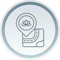 Meditation Linear Button Icon vector