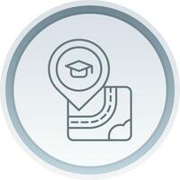 University Linear Button Icon vector