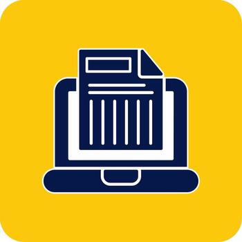 File Glyph Square Two Color Icon vector