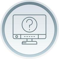 Question Linear Button Icon vector