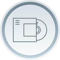 Disc Linear Button Icon vector